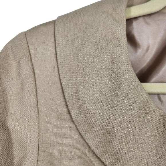 Vintage Liz Claiborne Suits Linen Blend Safari Utility Jacket Size 10 - Picture 4 of 5